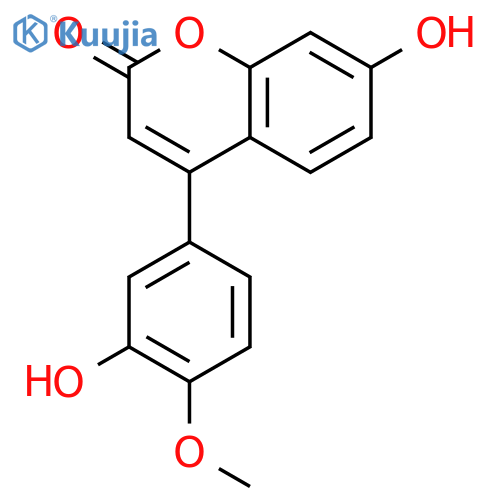 4-(3-Hydroxy-4-methoxyphenyl)-7-hydroxy-2H-1-benzopyran-2-one structure