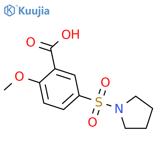 2-methoxy-5-(pyrrolidine-1-sulfonyl)benzoic acid structure