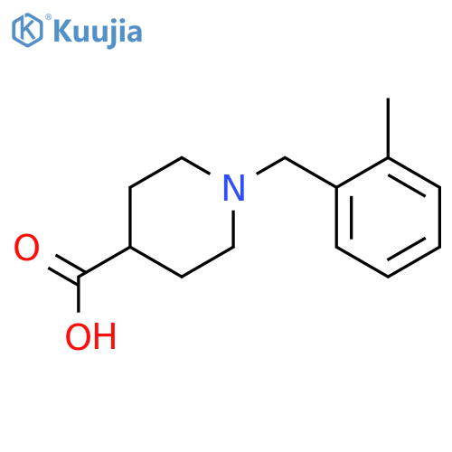 1-(2-METHYLBENZYL)PIPERIDINE-4-CARBOXYLIC ACID structure