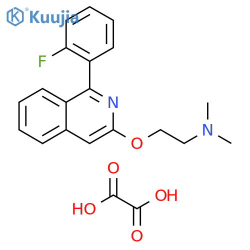 Ethanamine, 2-[[1-(2-fluorophenyl)-3-isoquinolinyl]oxy]-N,N-dimethyl-, ethanedioate (1:) structure