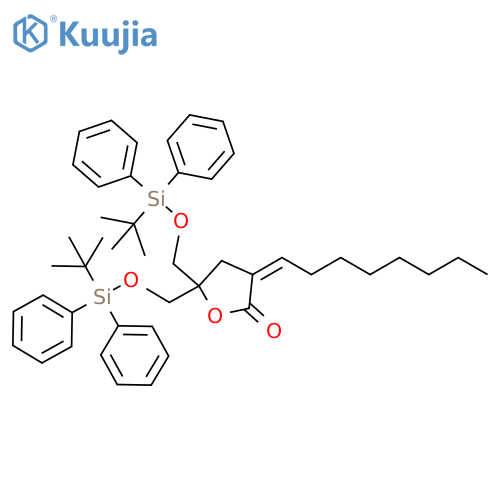 2(3H)-Furanone,5,5-bis[[[(1,1-dimethylethyl)diphenylsilyl]oxy]methyl]dihydro-3-octylidene-, (3Z)- structure