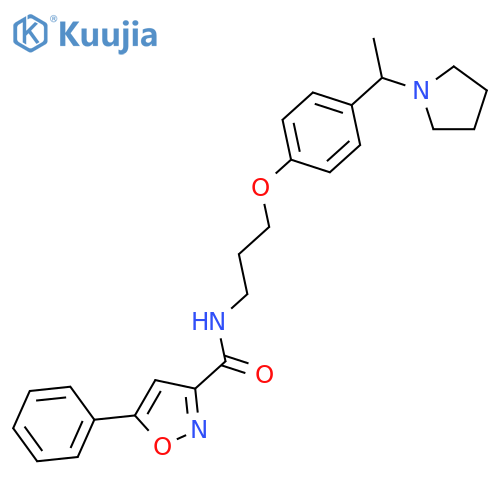 3-Isoxazolecarboxamide,5-phenyl-N-[3-[4-[1-(1-pyrrolidinyl)ethyl]phenoxy]propyl]- structure