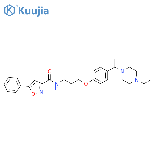 3-Isoxazolecarboxamide,N-[3-[4-[1-(4-ethyl-1-piperazinyl)ethyl]phenoxy]propyl]-5-phenyl- structure