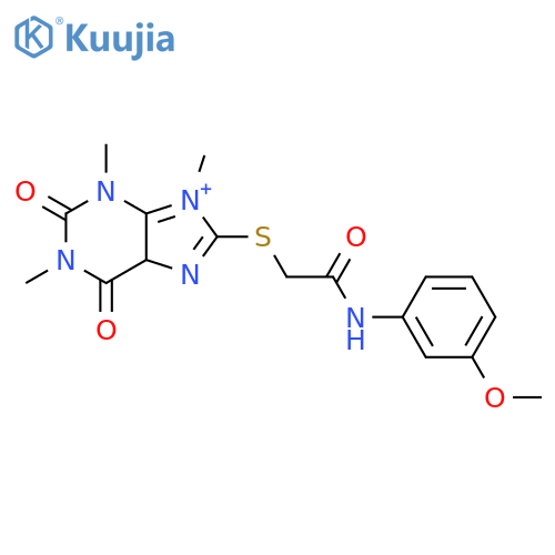 N-(3-methoxyphenyl)-2-(1,3,9-trimethyl-2,6-dioxo-2,3,6,9-tetrahydro-1H-purin-8-yl)sulfanylacetamide structure
