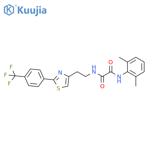 N'-(2,6-dimethylphenyl)-N-(2-{2-4-(trifluoromethyl)phenyl-1,3-thiazol-4-yl}ethyl)ethanediamide structure