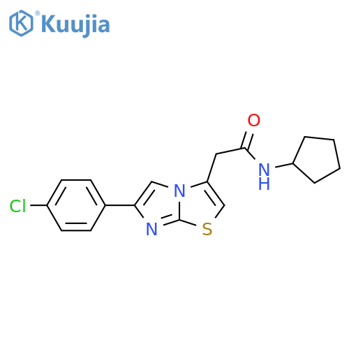 2-6-(4-chlorophenyl)imidazo2,1-b1,3thiazol-3-yl-N-cyclopentylacetamide structure