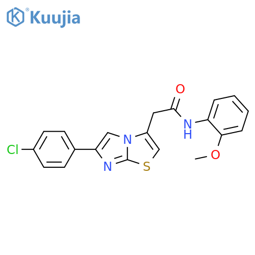 2-6-(4-chlorophenyl)imidazo2,1-b1,3thiazol-3-yl-N-(2-methoxyphenyl)acetamide structure