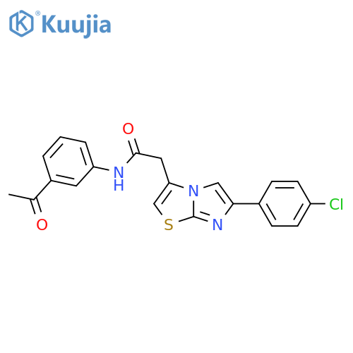 N-(3-acetylphenyl)-2-6-(4-chlorophenyl)imidazo2,1-b1,3thiazol-3-ylacetamide structure