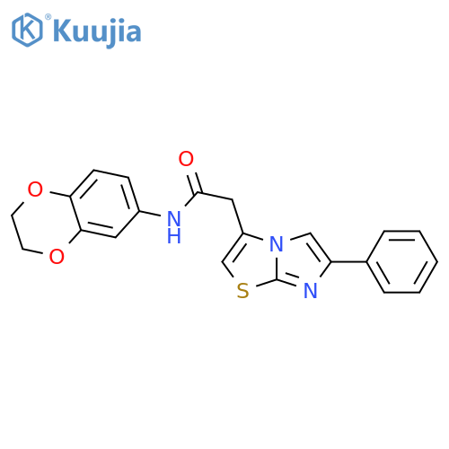 N-(2,3-dihydro-1,4-benzodioxin-6-yl)-2-{6-phenylimidazo2,1-b1,3thiazol-3-yl}acetamide structure