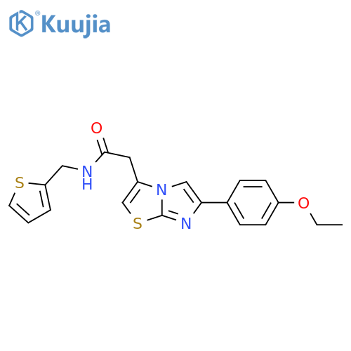 2-6-(4-ethoxyphenyl)imidazo2,1-b1,3thiazol-3-yl-N-(thiophen-2-yl)methylacetamide structure