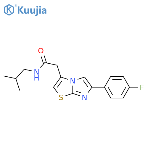 2-6-(4-fluorophenyl)imidazo2,1-b1,3thiazol-3-yl-N-(2-methylpropyl)acetamide structure