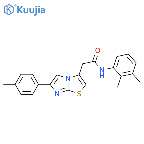 N-(2,3-dimethylphenyl)-2-6-(4-methylphenyl)imidazo2,1-b1,3thiazol-3-ylacetamide structure