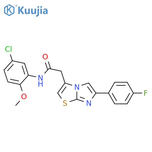 N-(5-chloro-2-methoxyphenyl)-2-6-(4-fluorophenyl)imidazo2,1-b1,3thiazol-3-ylacetamide structure