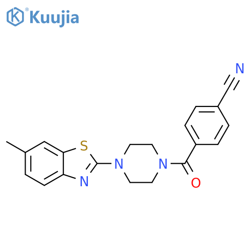 4-4-(6-methyl-1,3-benzothiazol-2-yl)piperazine-1-carbonylbenzonitrile structure