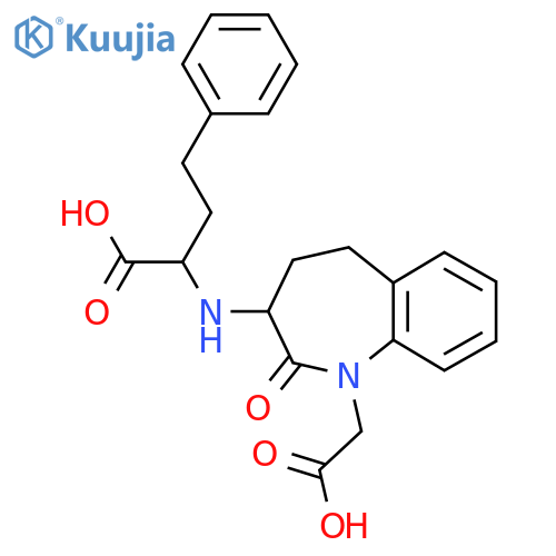 2-Oxo-3-[(1-carboxy-3-phenylpropyl)amino]-2,3,4,5-tetrahydro-1H-1-benzazepine-1-acetic acid structure