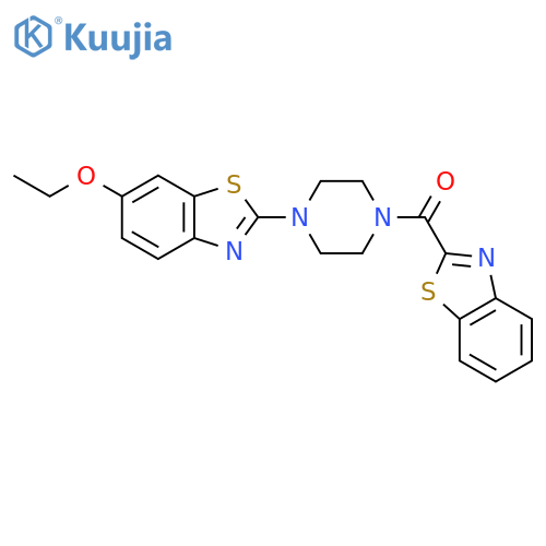 2-4-(1,3-benzothiazole-2-carbonyl)piperazin-1-yl-6-ethoxy-1,3-benzothiazole structure