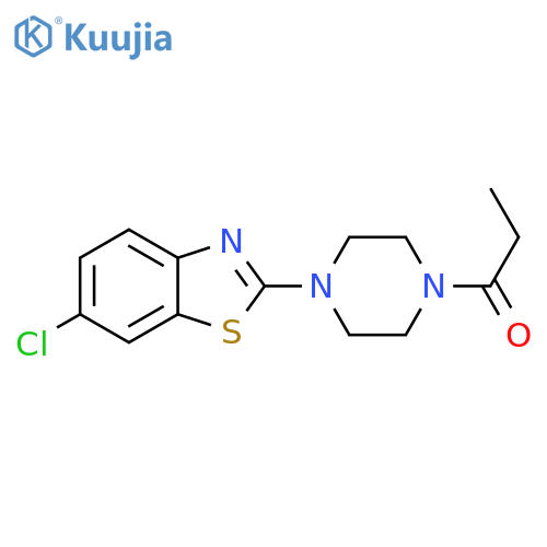 1-4-(6-chloro-1,3-benzothiazol-2-yl)piperazin-1-ylpropan-1-one structure