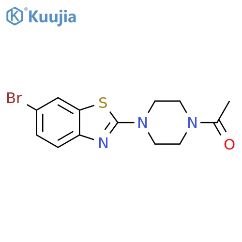 1-4-(6-bromo-1,3-benzothiazol-2-yl)piperazin-1-ylethan-1-one structure