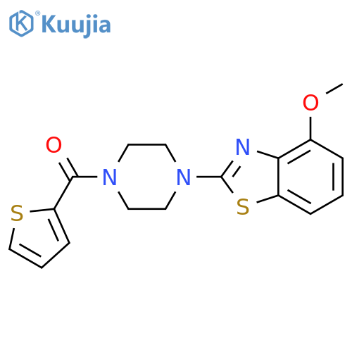 4-methoxy-2-4-(thiophene-2-carbonyl)piperazin-1-yl-1,3-benzothiazole structure