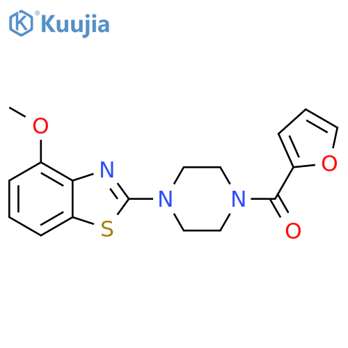 2-4-(furan-2-carbonyl)piperazin-1-yl-4-methoxy-1,3-benzothiazole structure