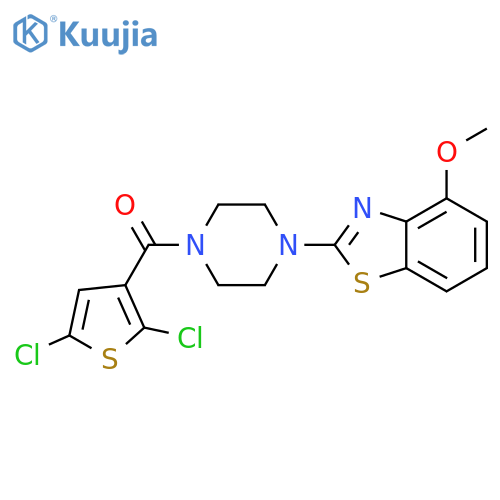2-4-(2,5-dichlorothiophene-3-carbonyl)piperazin-1-yl-4-methoxy-1,3-benzothiazole structure