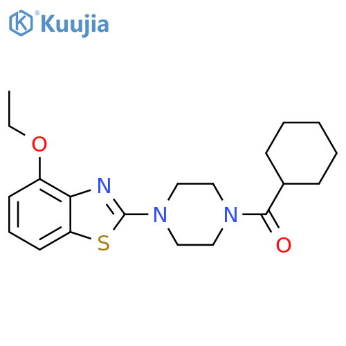 2-(4-cyclohexanecarbonylpiperazin-1-yl)-4-ethoxy-1,3-benzothiazole structure