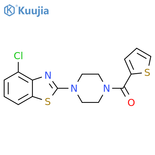 4-chloro-2-4-(thiophene-2-carbonyl)piperazin-1-yl-1,3-benzothiazole structure
