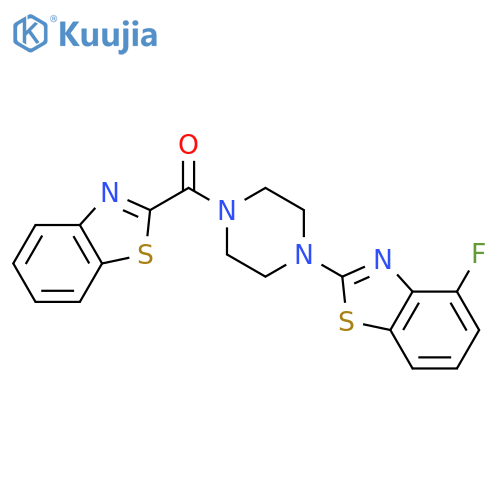 2-4-(1,3-benzothiazole-2-carbonyl)piperazin-1-yl-4-fluoro-1,3-benzothiazole structure