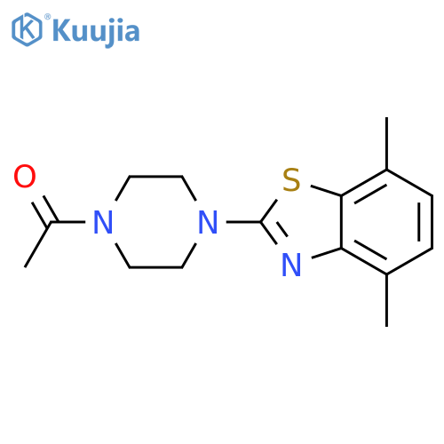 1-4-(4,7-dimethyl-1,3-benzothiazol-2-yl)piperazin-1-ylethan-1-one structure