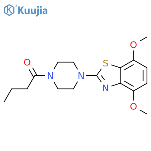1-4-(4,7-dimethoxy-1,3-benzothiazol-2-yl)piperazin-1-ylbutan-1-one structure