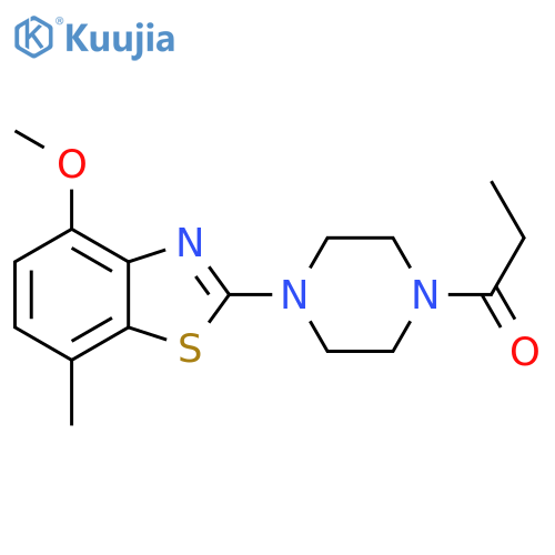 1-4-(4-methoxy-7-methyl-1,3-benzothiazol-2-yl)piperazin-1-ylpropan-1-one structure