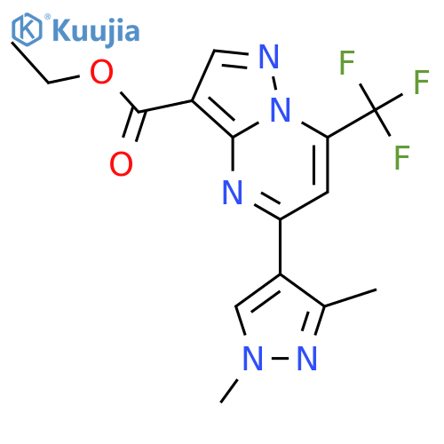 Ethyl 5-(1,3-Dimethyl-1H-pyrazol-4-yl)-7-(trifluoromethyl)pyrazolo1,5-apyrimidine-3-carboxylate structure