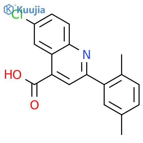6-Chloro-2-(2,5-dimethylphenyl)quinoline-4-carboxylic acid structure