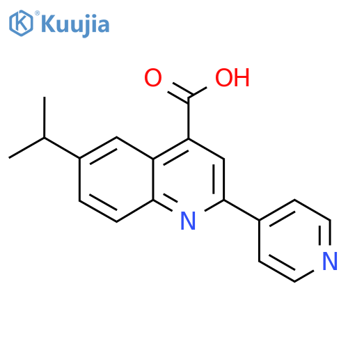6-Isopropyl-2-pyridin-4-ylquinoline-4-carboxylic acid structure