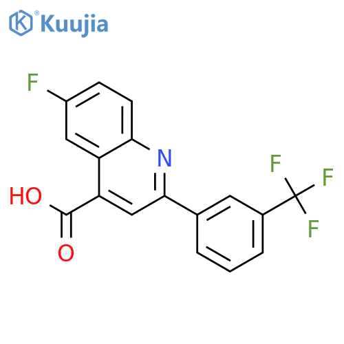 6-Fluoro-2-(3-(trifluoromethyl)phenyl)quinoline-4-carboxylic acid structure