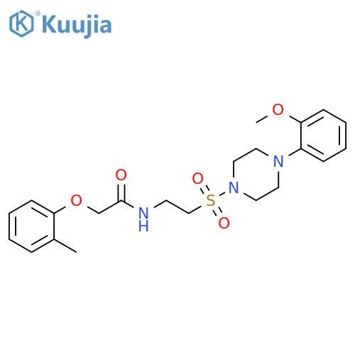 N-(2-{4-(2-methoxyphenyl)piperazin-1-ylsulfonyl}ethyl)-2-(2-methylphenoxy)acetamide structure