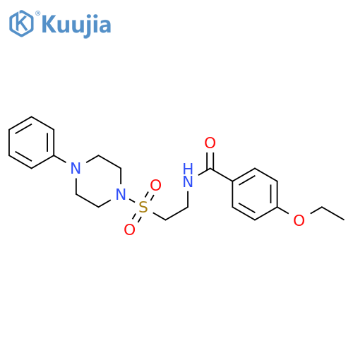 4-ethoxy-N-{2-(4-phenylpiperazin-1-yl)sulfonylethyl}benzamide structure