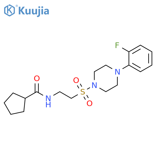 N-(2-{4-(2-fluorophenyl)piperazin-1-ylsulfonyl}ethyl)cyclopentanecarboxamide structure