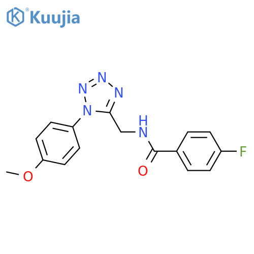 4-fluoro-N-{1-(4-methoxyphenyl)-1H-1,2,3,4-tetrazol-5-ylmethyl}benzamide structure