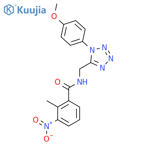 N-{1-(4-methoxyphenyl)-1H-1,2,3,4-tetrazol-5-ylmethyl}-2-methyl-3-nitrobenzamide structure
