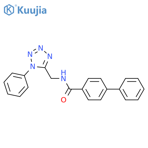 N-(1-phenyl-1H-1,2,3,4-tetrazol-5-yl)methyl-1,1'-biphenyl-4-carboxamide structure