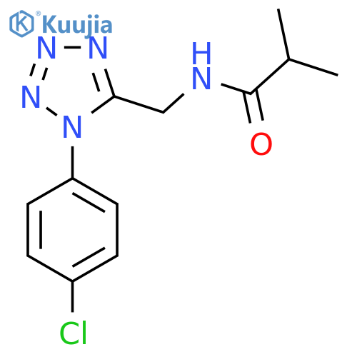 N-{1-(4-chlorophenyl)-1H-1,2,3,4-tetrazol-5-ylmethyl}-2-methylpropanamide structure