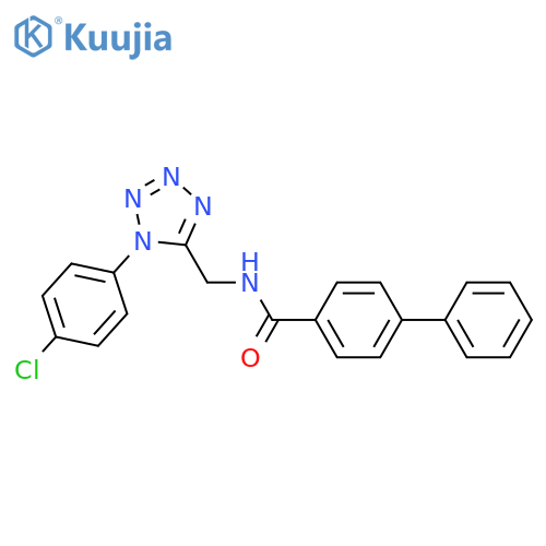 N-{1-(4-chlorophenyl)-1H-1,2,3,4-tetrazol-5-ylmethyl}-1,1'-biphenyl-4-carboxamide structure