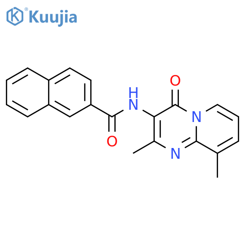 N-{2,9-dimethyl-4-oxo-4H-pyrido1,2-apyrimidin-3-yl}naphthalene-2-carboxamide structure