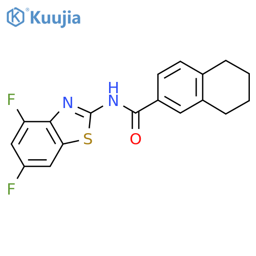 N-(4,6-difluoro-1,3-benzothiazol-2-yl)-5,6,7,8-tetrahydronaphthalene-2-carboxamide structure
