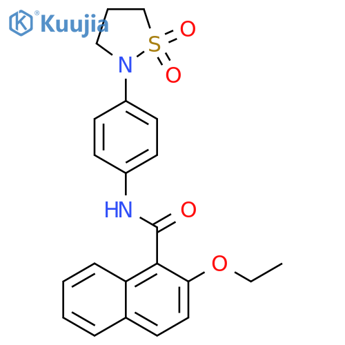 N-4-(1,1-dioxo-1lambda6,2-thiazolidin-2-yl)phenyl-2-ethoxynaphthalene-1-carboxamide structure