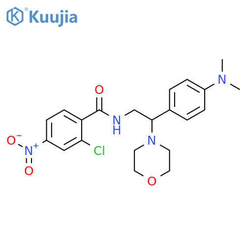 2-chloro-N-{2-4-(dimethylamino)phenyl-2-(morpholin-4-yl)ethyl}-4-nitrobenzamide structure