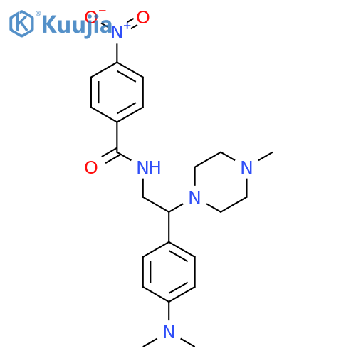 N-{2-4-(dimethylamino)phenyl-2-(4-methylpiperazin-1-yl)ethyl}-4-nitrobenzamide structure