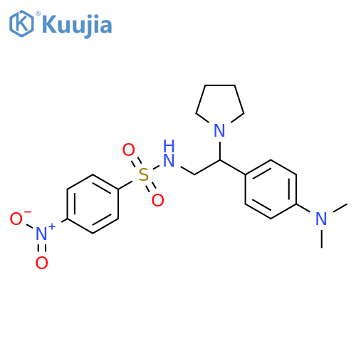 N-{2-4-(dimethylamino)phenyl-2-(pyrrolidin-1-yl)ethyl}-4-nitrobenzene-1-sulfonamide structure