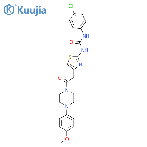 1-(4-chlorophenyl)-3-(4-{2-4-(4-methoxyphenyl)piperazin-1-yl-2-oxoethyl}-1,3-thiazol-2-yl)urea structure